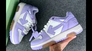 OFF WHITE OUT OF OFFICE OOO LOW TOPS WHITE PURPLE