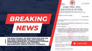 🚨Big News for Law Students! The BCI has rolled out new mandates for law schools. #lawupdates #laws