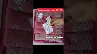 SAREE packing ideas 😍✨️ #shorts #viral #diy #explore #saree #tranding