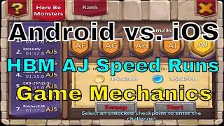 Castle Clash Android vs. iOS: HBM AJ Speed Run Discussion