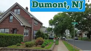 Walking tour in Dumont, New Jersey, USA | Some of the streets of the southern part of the town