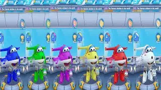 Super Wings Jett Run.Jett Blue vs Jett Green vs Jett Pink vs Jett Yellow vs Jett RedvsJett White#198
