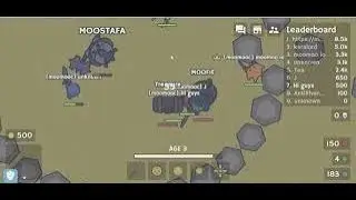 MooMoo.io killed all the bosses and got the treasure (rank #1)