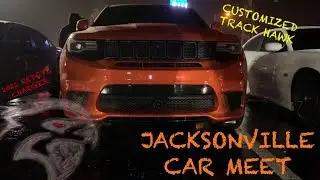 2021 CHARGER REDEYE & CUSTOM TRACK HAWK pull up to rainy JAX car meet