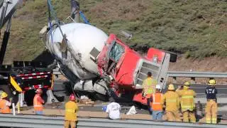 Robertson's Cement Mixer Overturned - Recovery