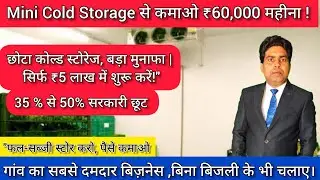 Mini Cold Storage से कमाओ ₹60,000 महीना | गांव का सबसे दमदार बिज़नेस| Mini Cold Storage Kaise banaye