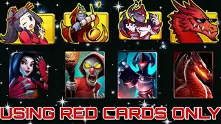 Castle Crush 🔥 Using Red Cards Only 🔥 Challenge 🔥 Hard Gameplay 🔥