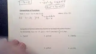 Function Operations and Composition