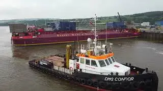 Drone footage of Mostyn