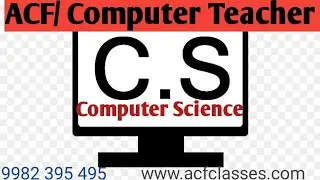 COMPUTER SCIENCE FOR ACF FRO | UNIT 6 | PART03| #computer_scince_acf #computer_Teacher_rajasthan
