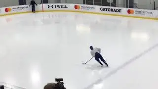 Auston Matthews doing drills on his own with Leafs trainer - December 17, 2017