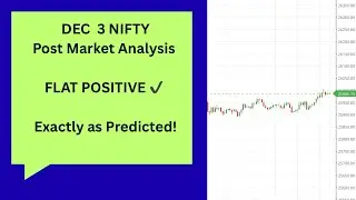 Пост-рыночный анализ NIFTY от 3 декабря: флэт, положительный, как и прогнозировалось! #nifty50#то...