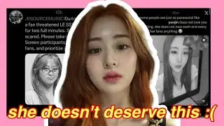 yunjin is threatened on fancall by crazy fan || lesserafim tea/drama