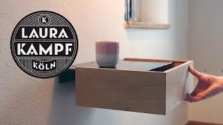 Freefloating Nightstand (Oak and Steel)