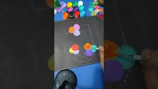 Highlight 3:35 - 8:35 from Jui Art and craft is live!cover page painting, like comment and share eve