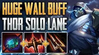 HUGE WALL BUFF! Thor Solo Gameplay (SMITE Conquest)