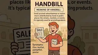 📄 What is a Handbill? | Simple Explanation in 30 Seconds!