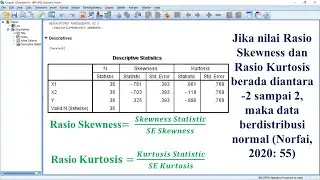 Ragam uji normalitas data SPSS || Normalitas Skewness dan Kurtosis