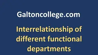 Interrelationship of different functional departments