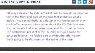CD Inlays Printing Services, Print CD Inlays | Sherwoodcopy Watline Location