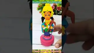 Radha rani idol making with super clay 🙏 #radharani #diy #shorts