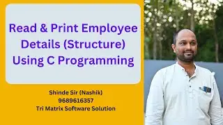 Read & Print employee Details Structure  Using C Programming