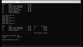 Ordering Program C# Console Application Part 22 | Tagalog Tutorials