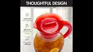 Primula The Big Iced Tea Maker Tritan Plastic Infusion Beverage Pitcher with Leak Proof Airtight Lid