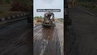 how to make perfect patchwork on highway road #patchwork #shorts #shortsfeed