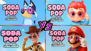 BLUEY BINGO 🆚 SUPER MARIO 🆚 BEBEFINN 🆚 TOY STORY x SODA POP 🎶🎵 Who Is Best?