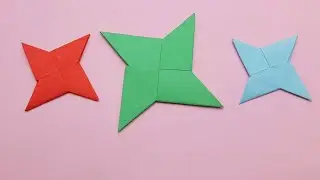 Wie man einen Origami-Ninja-Stern (Shuriken) macht - Ninja Shuriken Basteln - Bastelideen Easy