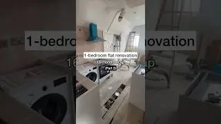 1-bedroom flat renovation. Part 2&hellip;Kitchen in, bathroom fitted, flooring down. We&rsquo;re getting there!