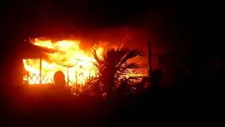 Mabul Beach Resort... In flames
