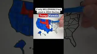 If only MILLENNIALS had voted in 2024 Election #usa #unitedstates #map #geography #states #election