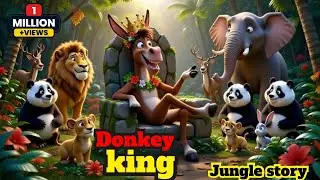 Sher Ne Gadhe Ko Raja Bana Diya 🤣 | Funny Kids Jungle Story | Chota Jungle Vlog