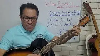 Descubre c&oacute;mo hacer el ritmo de Fiesta y Gozo Cristiano. Tutorial Guitarra. Acordes en el tablero
