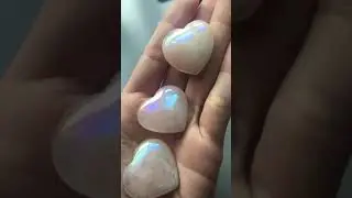 Rose Aura Quartz Hearts