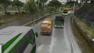 Truk bermuatan semen gagal menanjak games simulator Indonesia