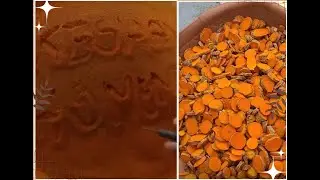 Turmeric powder making | traditional method | Anti-inflammatory | #anticancer  #turmeric #soap 
