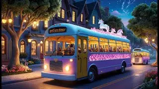 The Unicorns on the Bus | Magical Unicorn Song for Kids | Fantasy Bus Adventure Rhyme