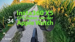 Insta360 X5 📸 GPS Daten direkt von der Apple Watch ⌚🚴