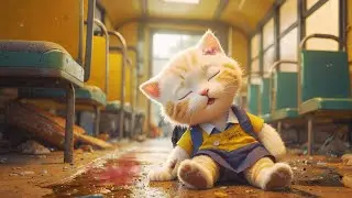 Brave Cat Teacher in Bus Accident&nbsp; #cutecat #storycat #aistory