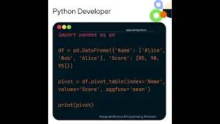 Problem_19: Pivot Table creating in Python 