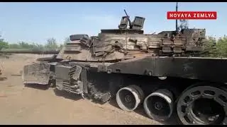 Destruction of 1st US Abrams tank in Ukraine by Russian Kornet-E ATGM