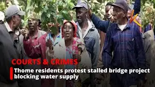 Thome residents protest stalled bridge project blocking water supply