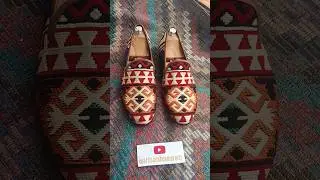 Size 47 Kilim-Pattern Loafers | Microlight Sole Handmade Shoes