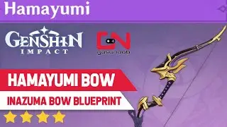 Blueprint Bow Inazuma Weapon | Genshin Impact - 4 Star Hamayumi (Normal/Charged Attack DMG Increase)
