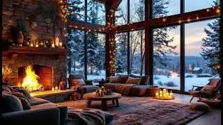 Relaxing Jazz Background Music ⛄ Cozy Winter Cabin Ambience & Smooth Jazz Music for Relaxing & More