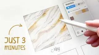 Create a Tiny Texture in Just 3 Minutes &bull; Marble Texture Realistic Watercolor Brushes Procreate