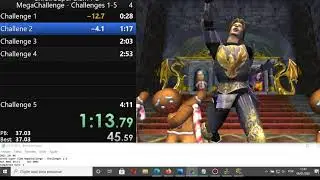 Shrek Super Slam Speedrun - Megachallenges 1-5 Attempts [3:57 WR]